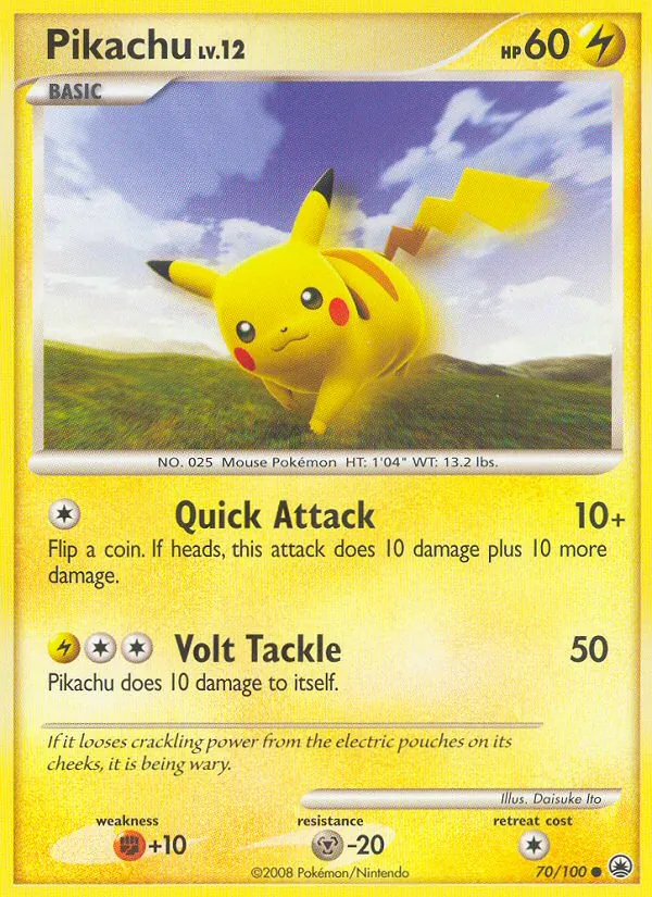 Carte Pikachu 70/100 – Aube Majestueuse