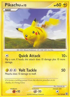 Carte Pikachu 70/100 – Aube Majestueuse