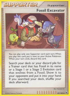 Carte Excavateur de fossiles 82/100 – Aube Majestueuse