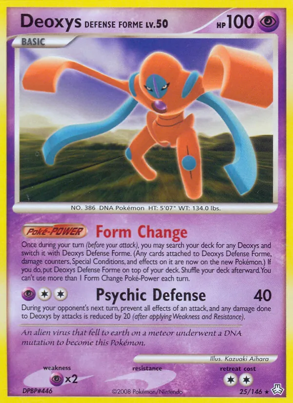 Carte Deoxys Forme Défense 25/146 – Éveil des Légendes
