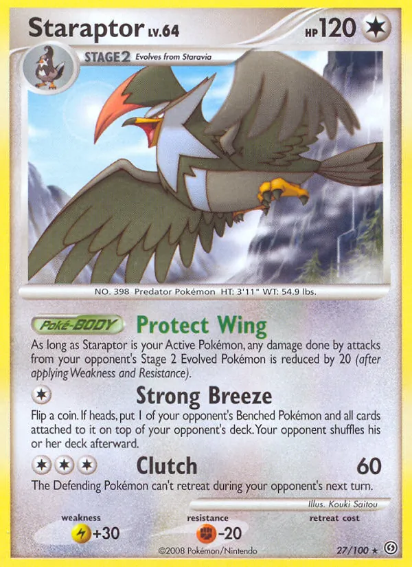 Carte Étouraptor 27/100 – Tempête