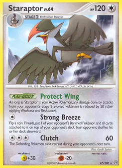 Carte Étouraptor 27/100 – Tempête