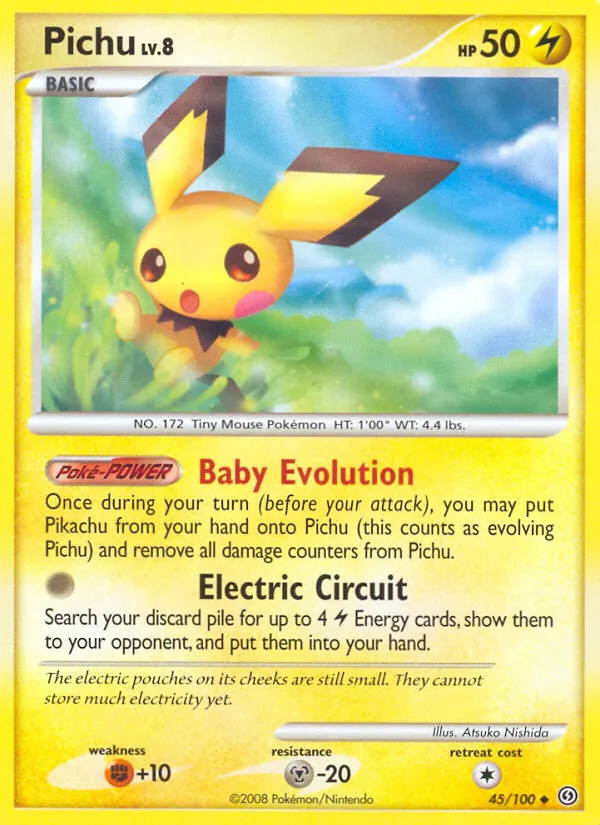 Carte Pichu 45/100 – Tempête