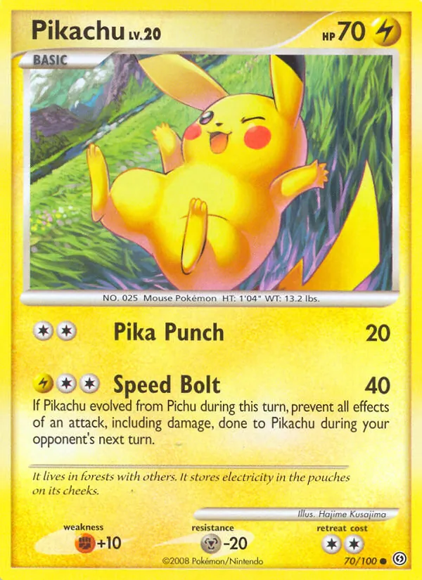 Carte Pikachu 70/100 – Tempête