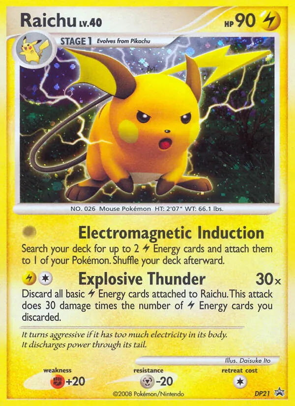 Carte Raichu DP21 – Promo DP