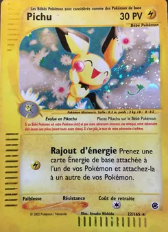 Carte Pichu 22/165 – Expedition