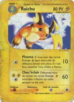 Carte Raichu 61/165 – Expedition