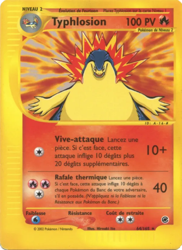 Carte Typhlosion 64/165 – Expedition
