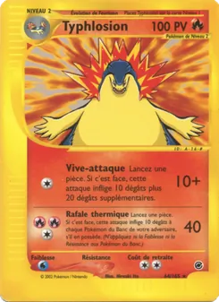 Carte Typhlosion 64/165 – Expedition