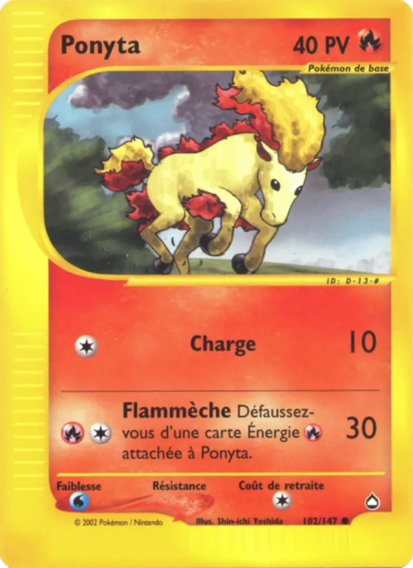 Carte Ponyta 102/147 – Aquapolis