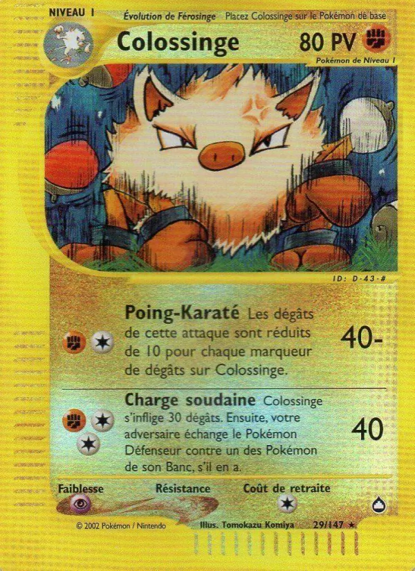 Carte Colossinge 29/147 – Aquapolis