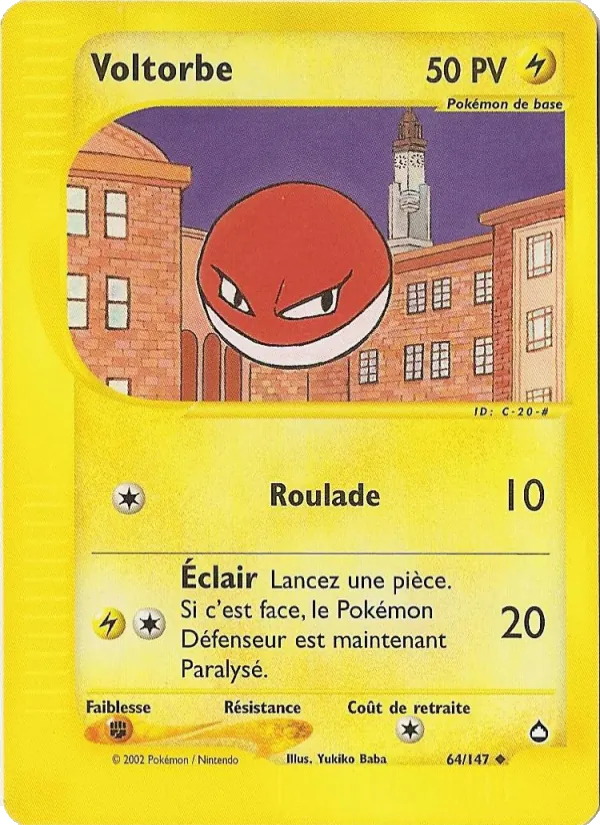 Carte Voltorbe 64/147 – Aquapolis