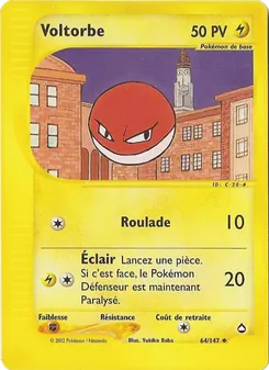Carte Voltorbe 64/147 – Aquapolis