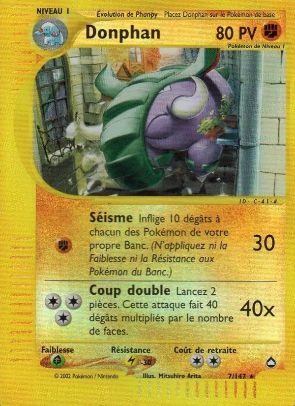 Carte Donphan 7/147 – Aquapolis