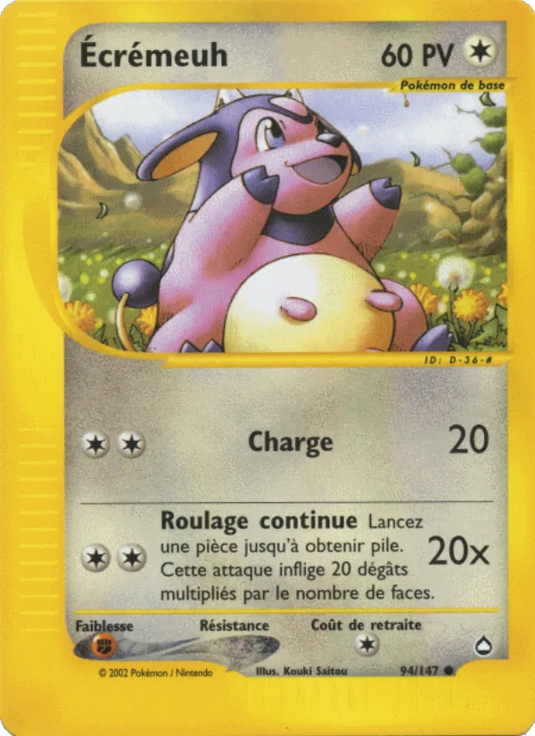 Carte Écrémeuh 94/147 – Aquapolis