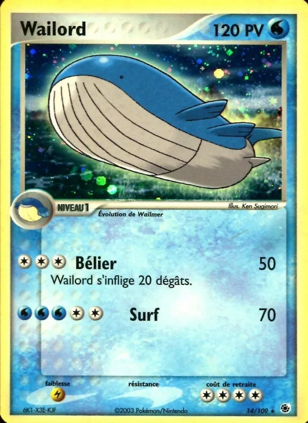 Carte Wailord 14/109 – EX Rubis & Saphir
