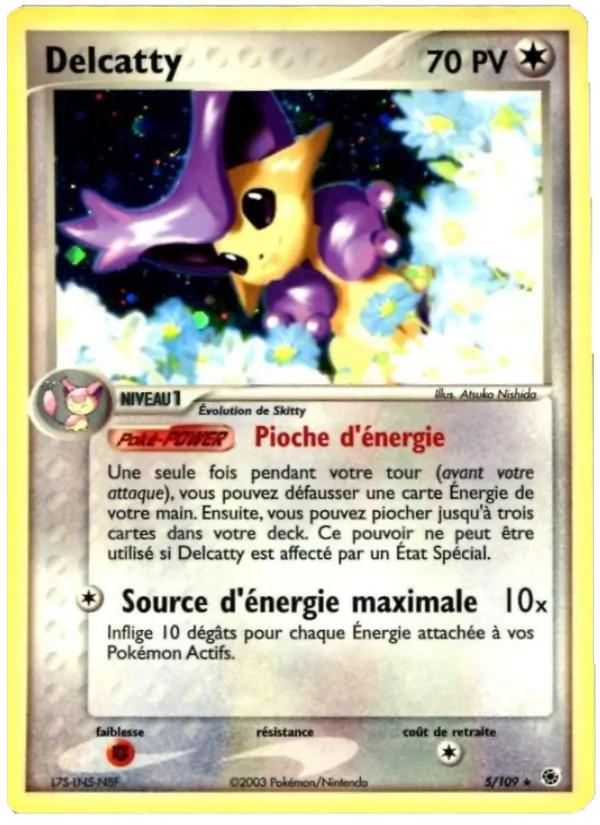Carte Delcatty 5/109 – EX Rubis & Saphir