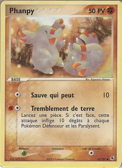 Carte Phanpy 62/109 – EX Rubis & Saphir