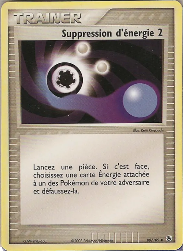 Carte Suppression d'énergie 2 80/109 – EX Rubis & Saphir