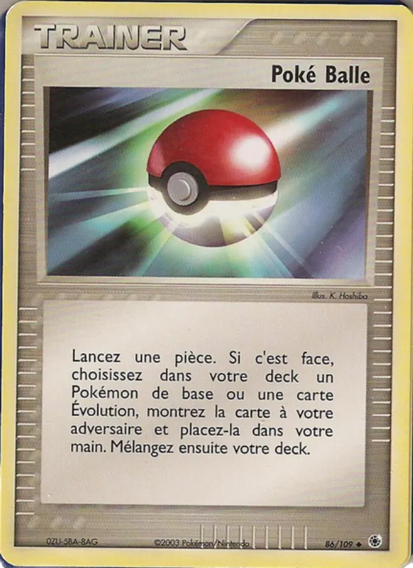 Carte Poké Balle 86/109 – EX Rubis & Saphir