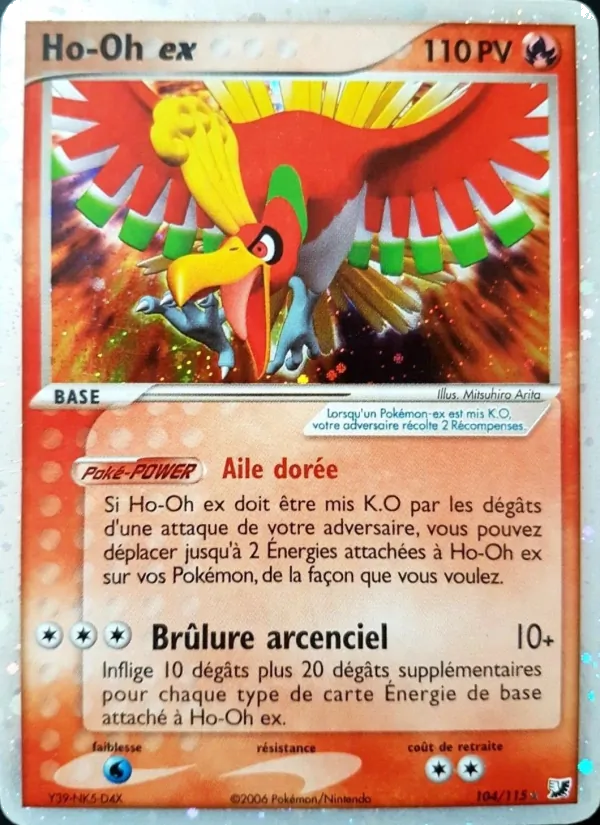 Carte Ho-Oh ex 104/115 – EX Forces Cachées