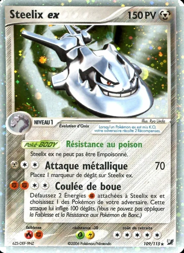 Carte Steelix ex 109/115 – EX Forces Cachées