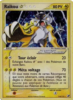 Carte Raikou ☆ 114/115 – EX Forces Cachées