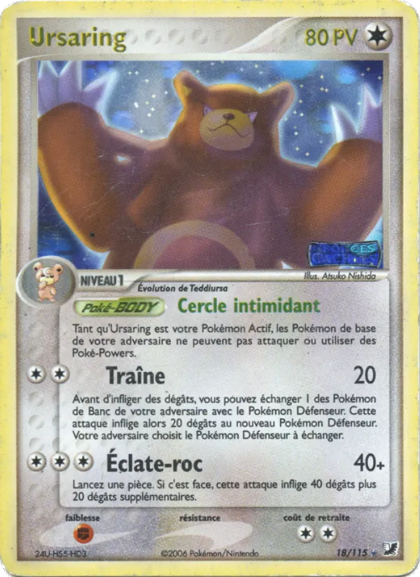 Carte Ursaring 18/115 – EX Forces Cachées