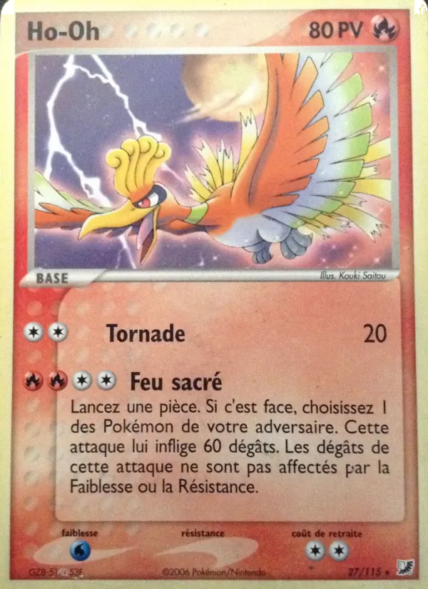 Carte Ho-Oh 27/115 – EX Forces Cachées