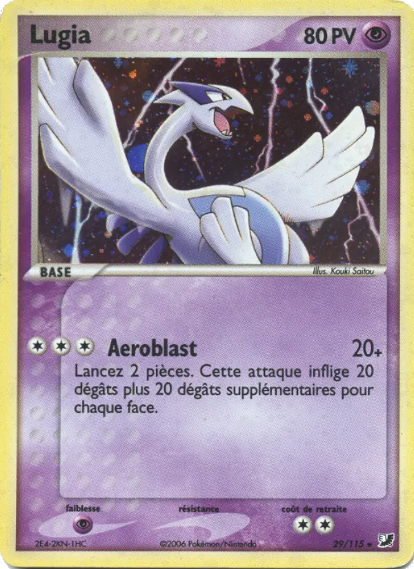 Carte Lugia 29/115 – EX Forces Cachées