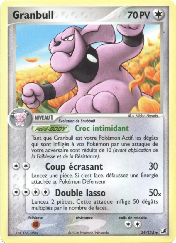 Carte Granbull 39/115 – EX Forces Cachées
