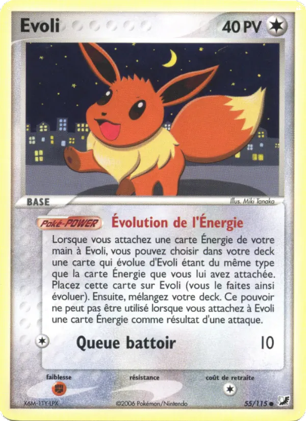 Carte Evoli 55/115 – EX Forces Cachées