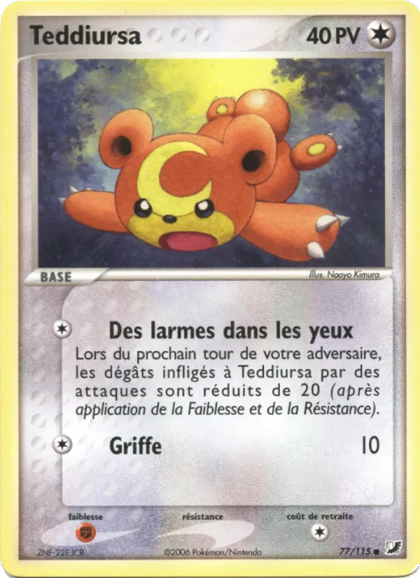 Carte Teddiursa 77/115 – EX Forces Cachées