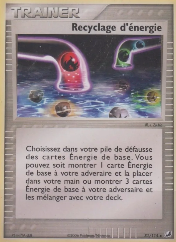 Carte Recyclage d'énergie 81/115 – EX Forces Cachées