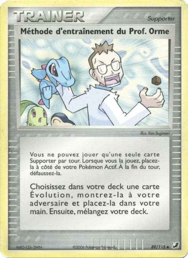 Carte Méthode d'entraînement du Prof. Orme 89/115 – EX Forces Cachées