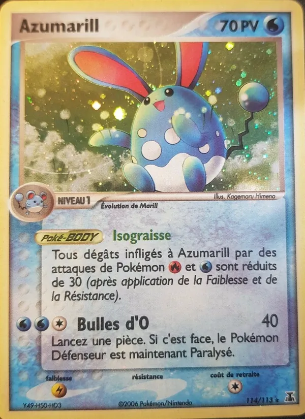 Carte Azumarill 114/113 – EX Espèces Delta