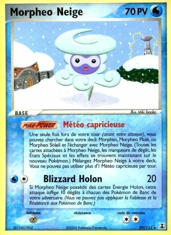 Carte Morpheo Neige 29/113 – EX Espèces Delta