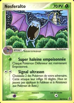 Carte Nosferalto 43/113 – EX Espèces Delta