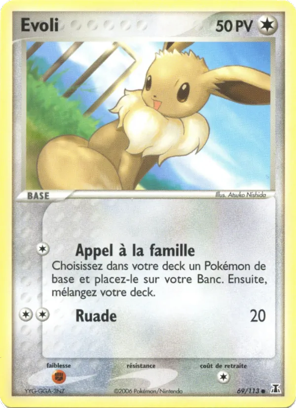 Carte Evoli 69/113 – EX Espèces Delta