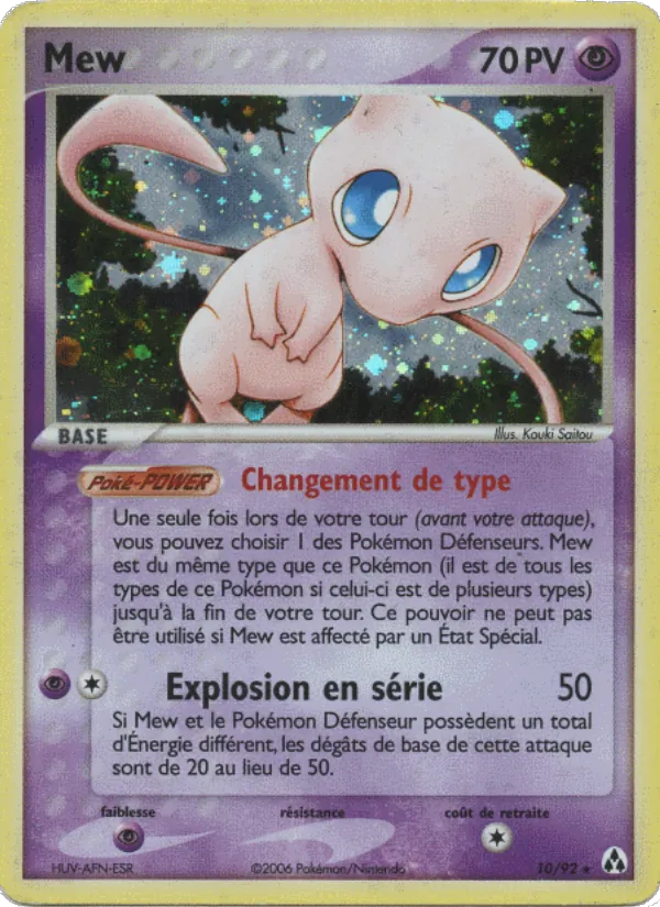 Carte Mew 10/92 – EX Créateurs de légendes