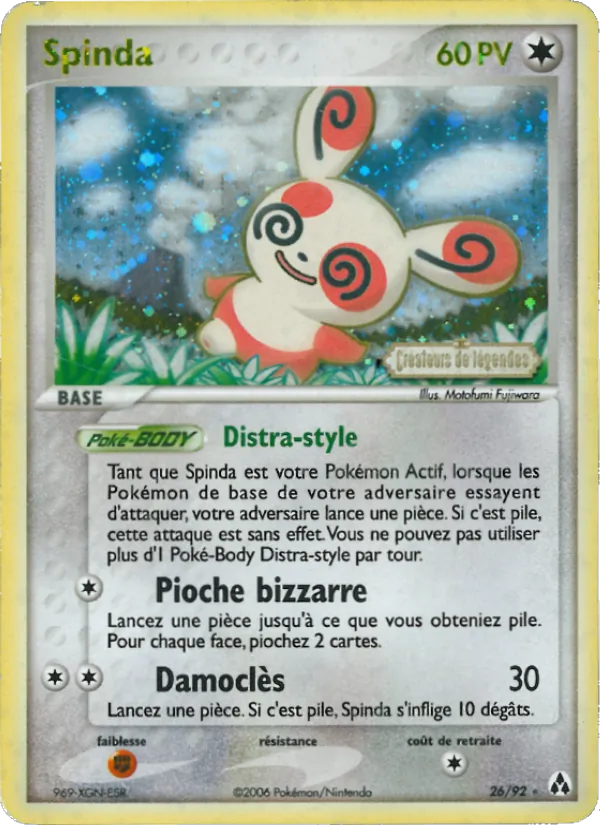 Carte Spinda 26/92 – EX Créateurs de légendes