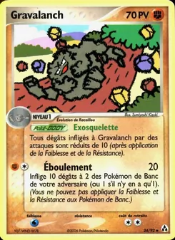 Carte Gravalanch 34/92 – EX Créateurs de légendes