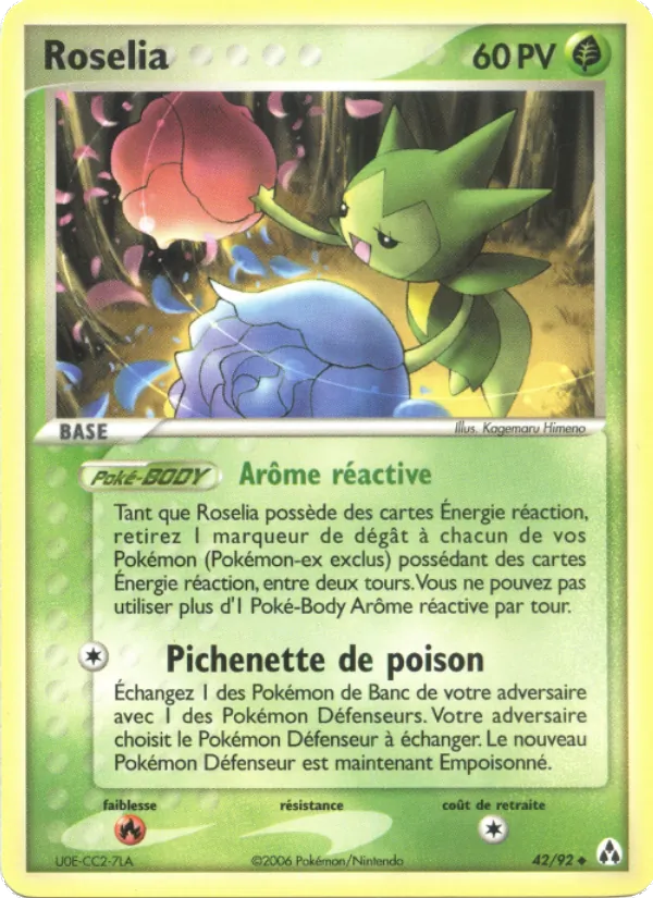 Carte Rosélia 42/92 – EX Créateurs de légendes