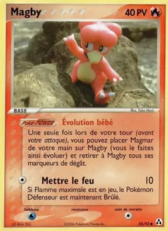 Carte Magby 58/92 – EX Créateurs de légendes