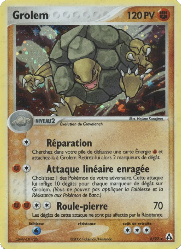 Carte Grolem 6/92 – EX Créateurs de légendes