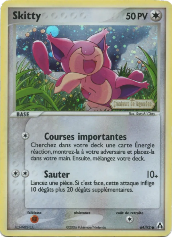 Carte Skitty 64/92 – EX Créateurs de légendes
