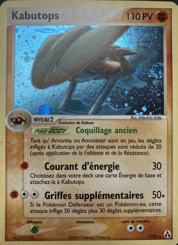 Carte Kabutops 7/92 – EX Créateurs de légendes