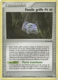 Carte Fossile griffe 78/92 – EX Créateurs de légendes