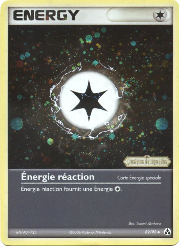 Carte Énergie réaction 82/92 – EX Créateurs de légendes