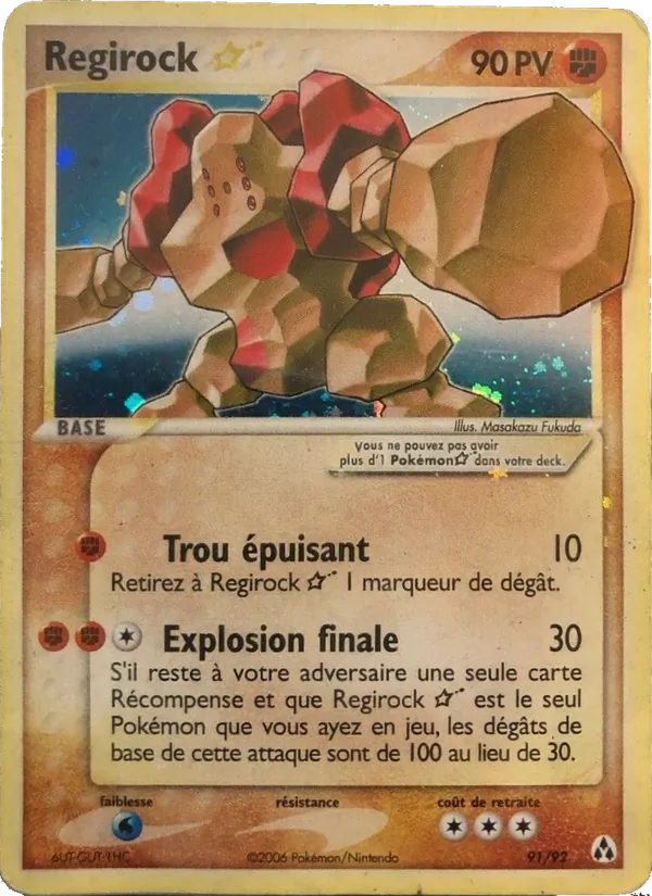 Carte Regirock ☆ 91/92 – EX Créateurs de légendes